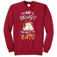 Say No To Drugs Say Yes To Cats Red Ribbon Week Tall Sweatshirt