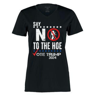 Say No To The Hoe Vote Trump Women's Momentum V-Neck T-Shirt