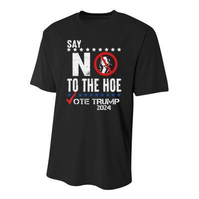 Say No To The Hoe Vote Trump Youth Performance Sprint T-Shirt