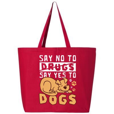 Say No To Drugs Say Yes To Dogs Red Ribbon Week 25L Jumbo Tote