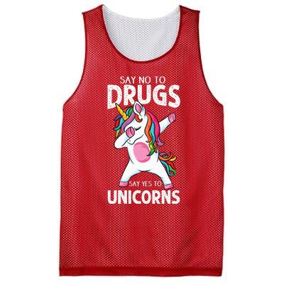 Say No To Drugs Say Yes To Unicorn Anti drug Red Ribbon Week Mesh Reversible Basketball Jersey Tank