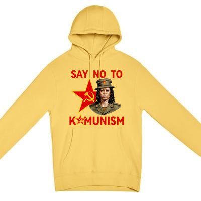 Say No To Kamunism Kamunist Funny Election 2024 Anti Kamala Premium Pullover Hoodie