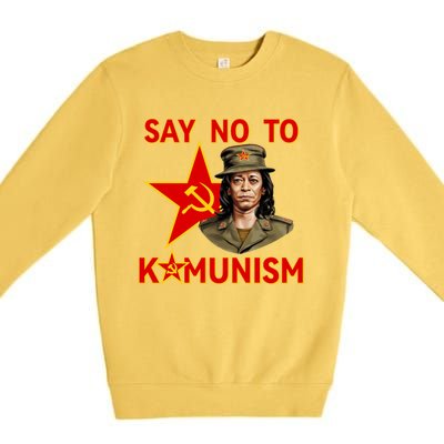 Say No To Kamunism Kamunist Funny Election 2024 Anti Kamala Premium Crewneck Sweatshirt