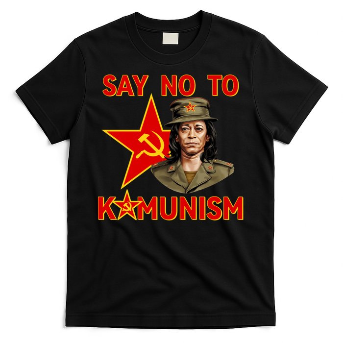 Say No To Kamunism Kamunist Funny Election 2024 Anti Kamala T-Shirt