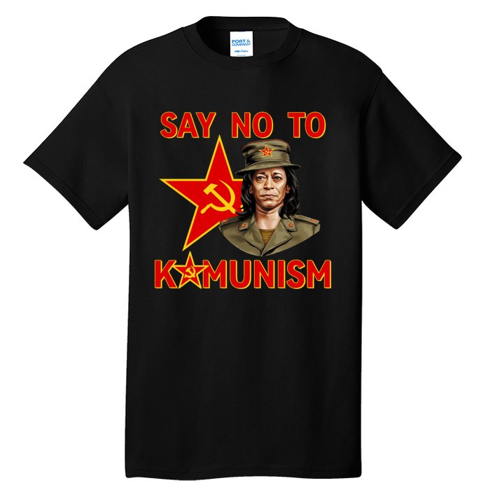 Say No To Kamunism Kamunist Funny Election 2024 Anti Kamala Tall T-Shirt