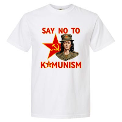 Say No To Kamunism Kamunist Funny Election 2024 Anti Kamala Garment-Dyed Heavyweight T-Shirt