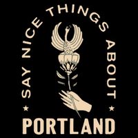 Say Nice Things About Portland Rose Bird Stripe Pom Pom Beanie