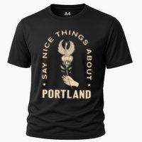 Say Nice Things About Portland Rose Bird Cooling Performance Crew T-Shirt