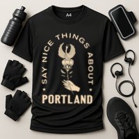 Say Nice Things About Portland Rose Bird Cooling Performance Crew T-Shirt