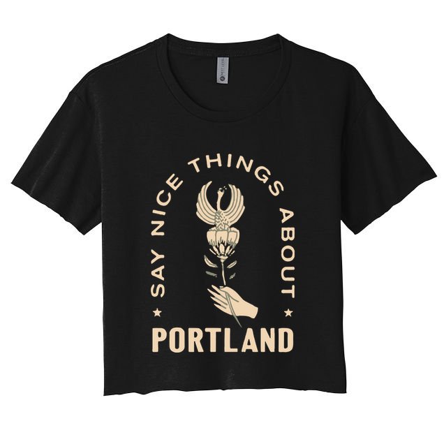 Say Nice Things About Portland Rose Bird Crop Top