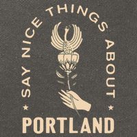 Say Nice Things About Portland Rose Bird Cotton Canvas Backpack