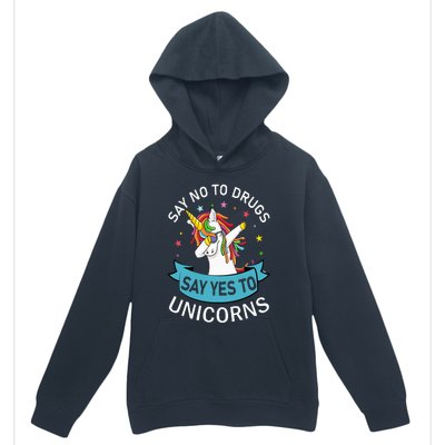 Say No To Drugs Say Yes To Unicorn Red Ribbon Week Urban Pullover Hoodie