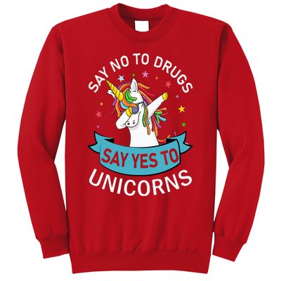 Say No To Drugs Say Yes To Unicorn Red Ribbon Week Sweatshirt