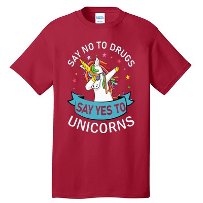 Say No To Drugs Say Yes To Unicorn Red Ribbon Week Tall T-Shirt