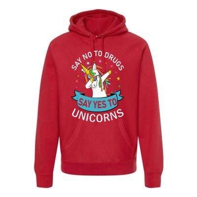 Say No To Drugs Say Yes To Unicorn Red Ribbon Week Premium Hoodie