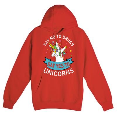 Say No To Drugs Say Yes To Unicorn Red Ribbon Week Premium Pullover Hoodie