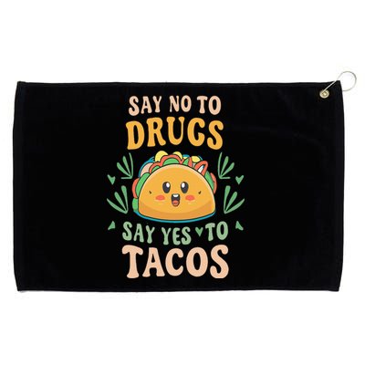 Say NO to Drugs Say Yes to Tacos Red Ribbon Week Grommeted Golf Towel