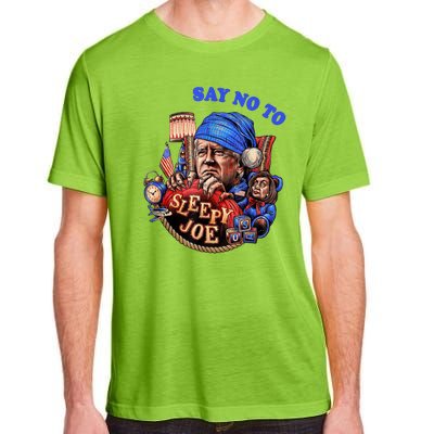 Say No To Sleep Joe, Funny AntiBiden Adult ChromaSoft Performance T-Shirt