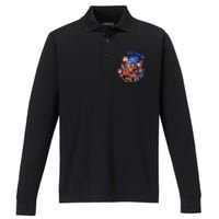 Say No To Sleep Joe, Funny AntiBiden Performance Long Sleeve Polo