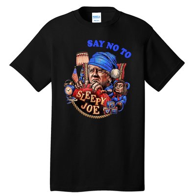 Say No To Sleep Joe, Funny AntiBiden Tall T-Shirt