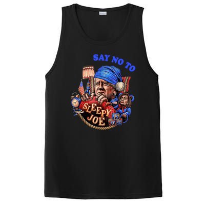 Say No To Sleep Joe, Funny AntiBiden PosiCharge Competitor Tank