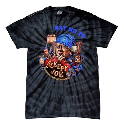 Say No To Sleep Joe, Funny AntiBiden Tie-Dye T-Shirt