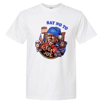 Say No To Sleep Joe, Funny AntiBiden Garment-Dyed Heavyweight T-Shirt