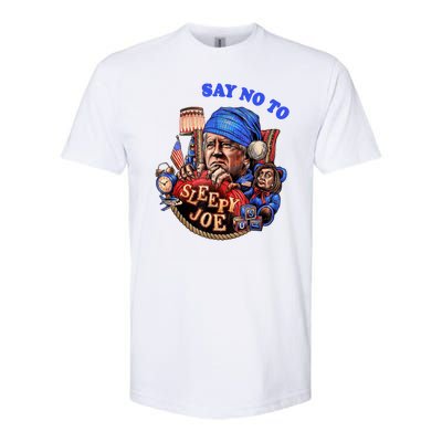 Say No To Sleep Joe, Funny AntiBiden Softstyle CVC T-Shirt