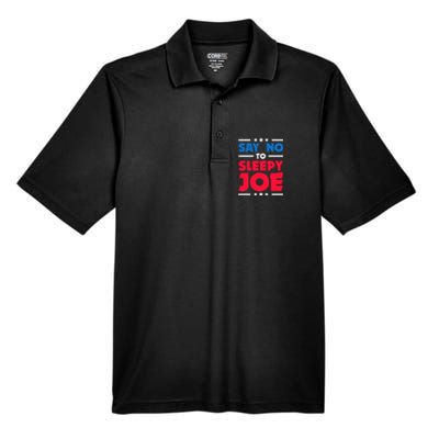 Say No To Sleepy Joe 2020 Election Trump Republican Gift Men's Origin Performance Pique Polo