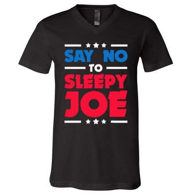 Say No To Sleepy Joe 2020 Election Trump Republican Gift V-Neck T-Shirt