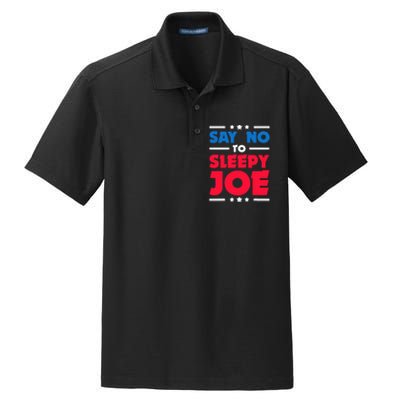 Say No To Sleepy Joe 2020 Election Trump Republican Gift Dry Zone Grid Polo