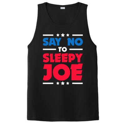 Say No To Sleepy Joe 2020 Election Trump Republican Gift PosiCharge Competitor Tank