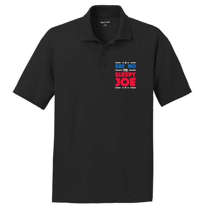 Say No To Sleepy Joe 2020 Election Trump Republican Gift PosiCharge RacerMesh Polo