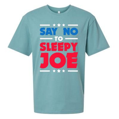 Say No To Sleepy Joe 2020 Election Trump Republican Gift Sueded Cloud Jersey T-Shirt