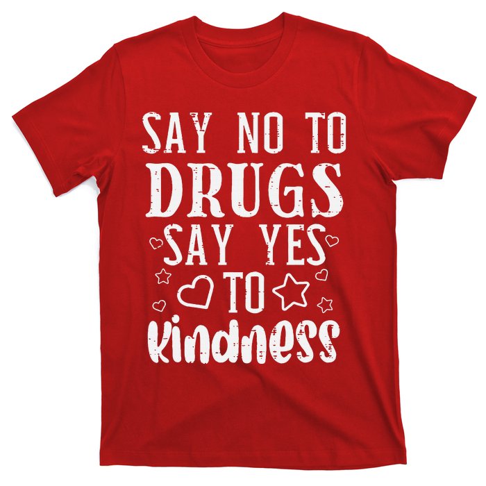 Say No To Yes To Kindness Red Ribbon Week Awareness T-Shirt