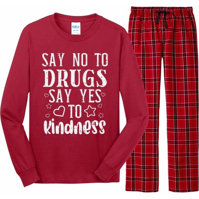 Say No To Yes To Kindness Red Ribbon Week Awareness Long Sleeve Pajama Set