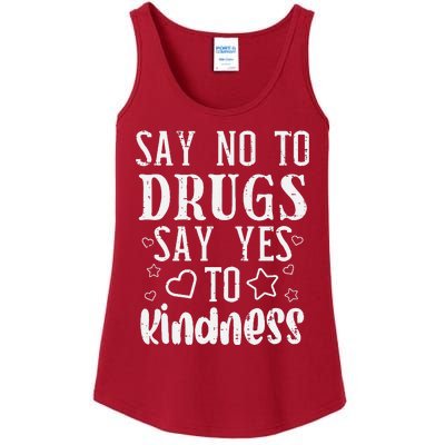 Say No To Yes To Kindness Red Ribbon Week Awareness Ladies Essential Tank