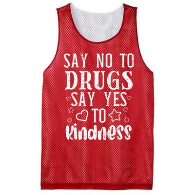 Say No To Yes To Kindness Red Ribbon Week Awareness Mesh Reversible Basketball Jersey Tank