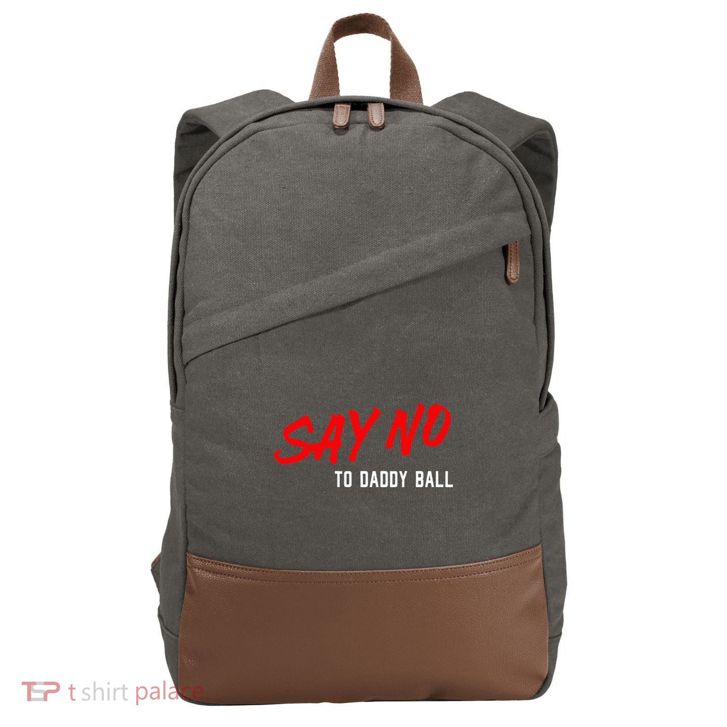 Say No To Daddy Ball Cotton Canvas Backpack