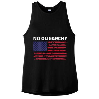 Say No To Oligarchy USA US American Mens Womens  Ladies PosiCharge Tri-Blend Wicking Tank