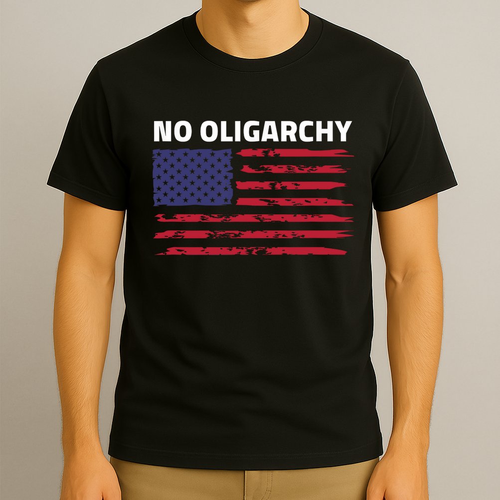 Say No To Oligarchy USA US American Mens Womens  T-Shirt