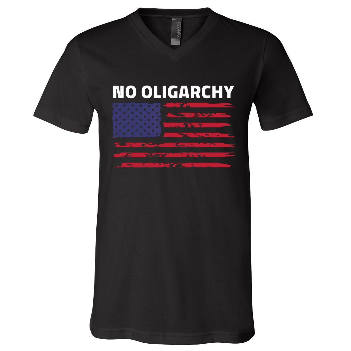 Say No To Oligarchy USA US American Mens Womens  V-Neck T-Shirt