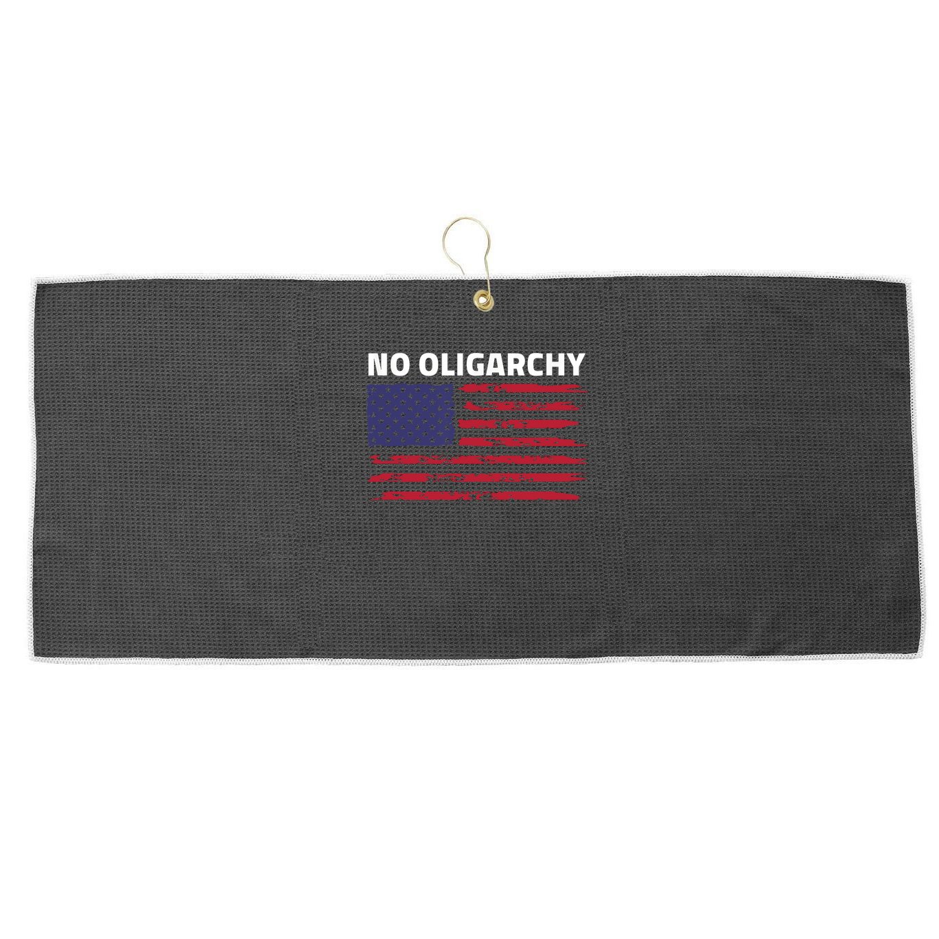 Say No To Oligarchy USA US American Mens Womens  Large Microfiber Waffle Golf Towel