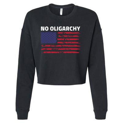 Say No To Oligarchy USA US American Mens Womens  Cropped Pullover Crew
