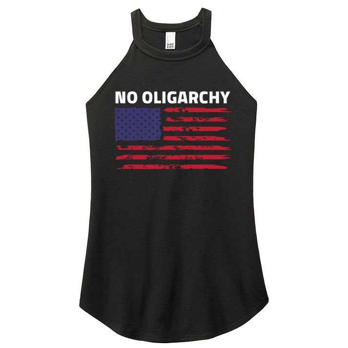 Say No To Oligarchy USA US American Mens Womens  Women's Perfect Tri Rocker Tank