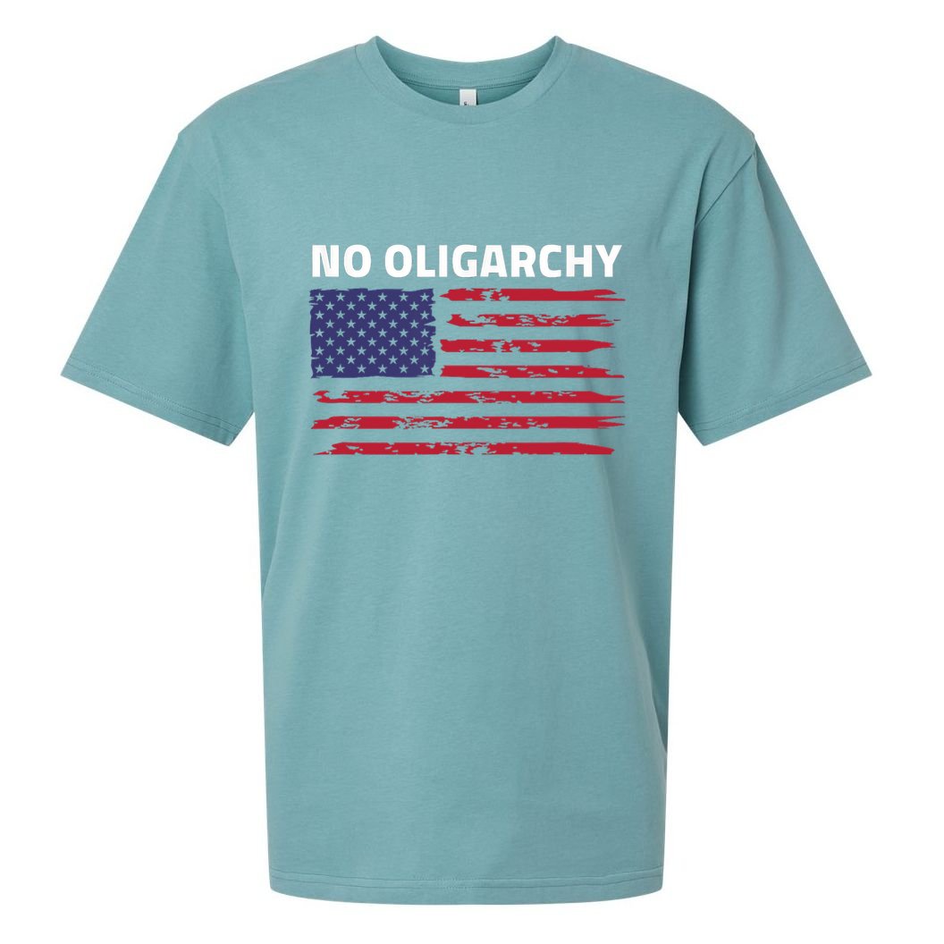Say No To Oligarchy USA US American Mens Womens  Sueded Cloud Jersey T-Shirt