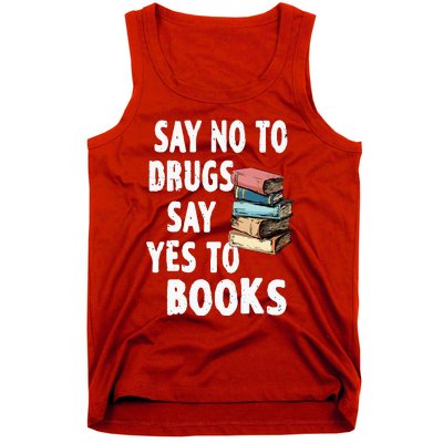 Say No To Drugs Say Yes To Books Red Ribbon Week Awareness Tank Top