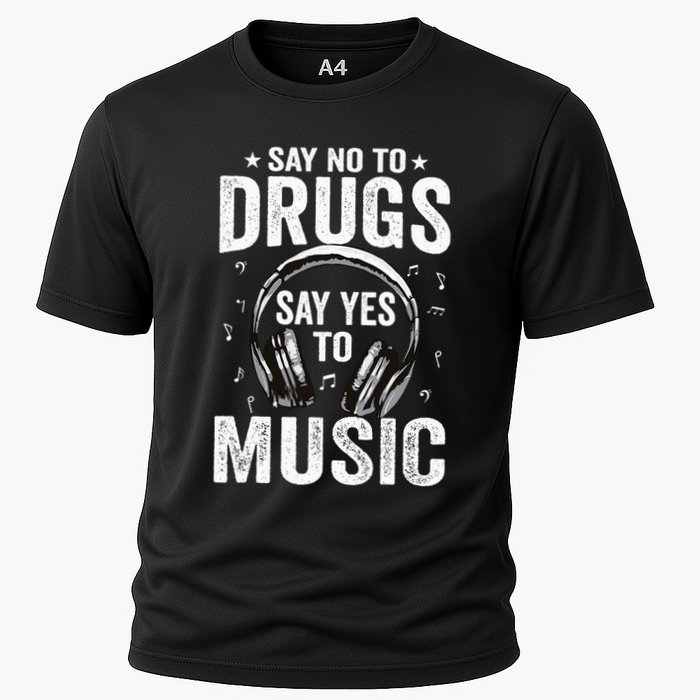Say No To Drugs Say Yes To music Anti drug Red Ribbon Week Cooling Performance Crew T-Shirt