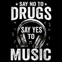 Say No To Drugs Say Yes To music Anti drug Red Ribbon Week Cooling Performance Crew T-Shirt