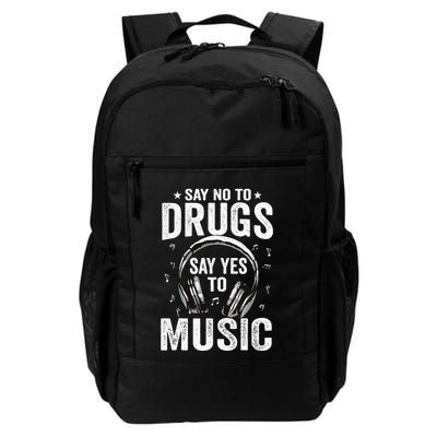 Say No To Drugs Say Yes To music Anti drug Red Ribbon Week Backpack